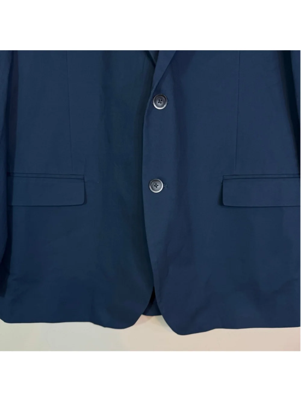 NAUTICA Modern-Fit Seasonal Cotton Stretch Suit Set Marine Blue 48L Blazer x 43W